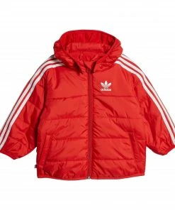 Adidas Adicolor Winterjacke Kinder Rot - Weiß