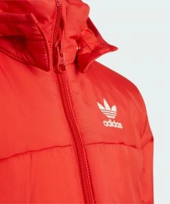 Adidas Adicolor Winterjacke Kinder Rot - Weiß -Didriksons-shop Adidas Adicolor Winterjas Junior 4 2210041401