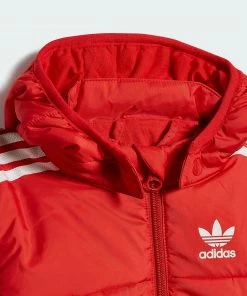 Adidas Adicolor Winterjacke Kinder Rot - Weiß -Didriksons-shop Adidas Adicolor Winterjas Junior 4 2211080928