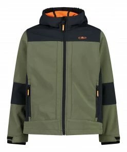 CMP Softshell Jacke Kinder Grün - Anthrazit - Orange