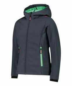 CMP Softshell Jacke Kinder Grau - Grün -Didriksons-shop CMP Softshell Jas Junior 3 2203101426 1