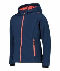 CMP Softshell Jacke Kinder Dunkelblau - Orange -Didriksons-shop CMP Softshell Jas Junior 3 2203101426 2