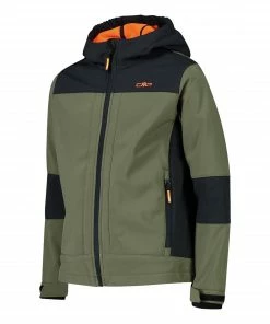CMP Softshell Jacke Kinder Grün - Anthrazit - Orange -Didriksons-shop CMP Softshell Jas Junior 3 2203101426 3