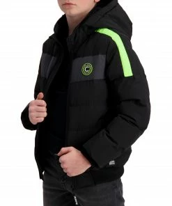 Cars Stranes Winterjacke Jungen Schwarz - Limegrün