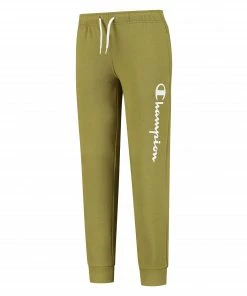 Champion Rib Cuffed Logo Jogginghose Kinder Olivgrün - Weiß