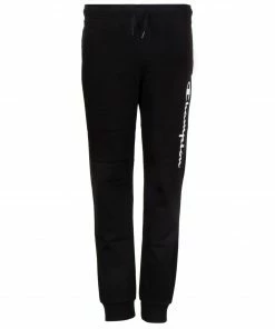 Champion Rib Cuffed Logo Jogginghose Kinder Schwarz