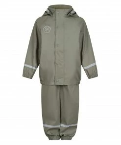 Color Kids Solid Regenanzug Für Kinder Olivgrün