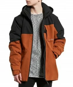 Didriksons Luke Winterjacke Jungen Braun - Schwarz