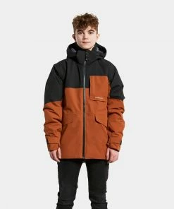 Didriksons Luke Winterjacke Jungen Braun - Schwarz -Didriksons-shop Didriksons Luke Winterjas Jongens 3 2110151035