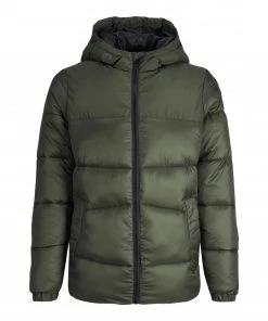 Jack & Jones Chilli Puffer Hood Jacke Kinder Dunkelgrün