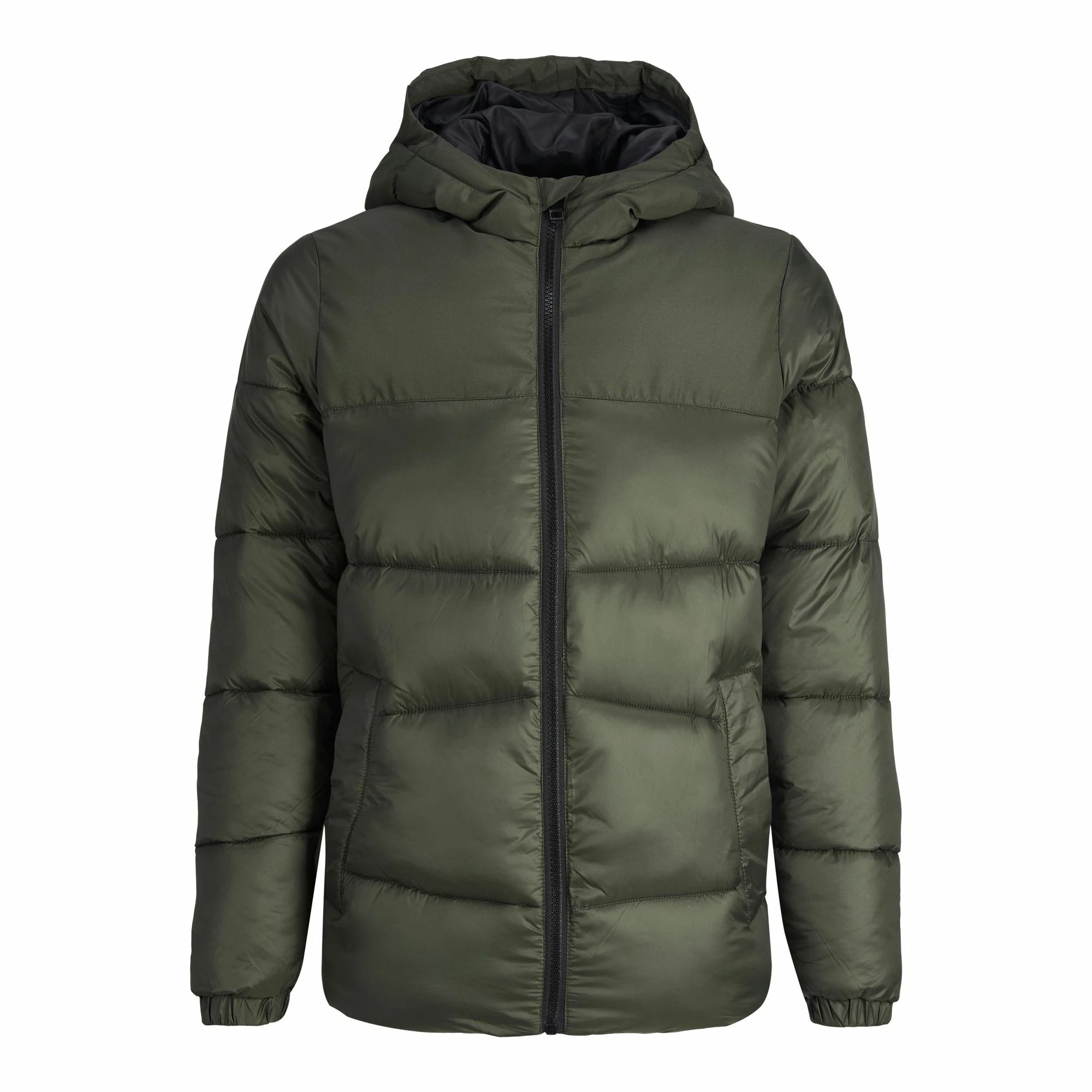 Jack & Jones Chilli Puffer Hood Jacke Kinder Dunkelgrün 3 Jack & Jones Chilli Puffer Hood Jacke Kinder Dunkelgrün