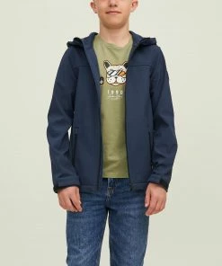 Jack & Jones Essential Marvin Hooded Softshell Jacke Kinder Marine -Didriksons-shop Jack Jones Essential Marvin Hooded Softshell Jas Junior 4 2206171146 1