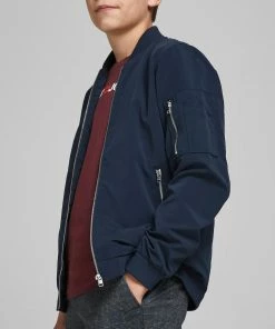 Jack & Jones Essentials Rush Bomber Jacke Kinder Marine -Didriksons-shop Jack Jones Essentials Rush Bomber Jack Junior 3 4