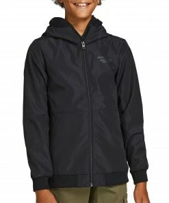 Jack & Jones Seam Hoodie Kinder Jacke Schwarz