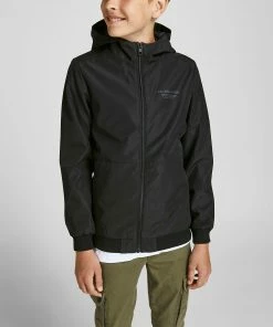 Jack & Jones Seam Hoodie Kinder Jacke Schwarz -Didriksons-shop Jack Jones Essentials Seam Jas Junior 3 2201141503