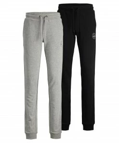 Jack & Jones Gordon Jogginghose Kinder (2-pack) Grau - Schwarz