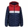 Jack & Jones Hero Steppjacke Kinder Marine - Rot - Weiß -Didriksons-shop Jack Jones Hero Puffer Hood Jas Junior 2209130958