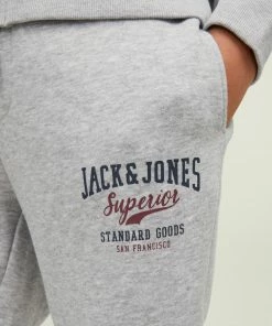 Jack & Jones Logo Jogginghose Kinder Hellgrau -Didriksons-shop Jack Jones Logo Joggingbroek Junior 5 2206171146 1