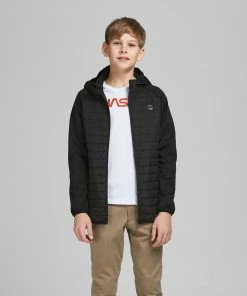 Jack & Jones Multi Hoodie Junior Jacke Schwarz -Didriksons-shop Jack Jones Multi Jas Junior 3 4