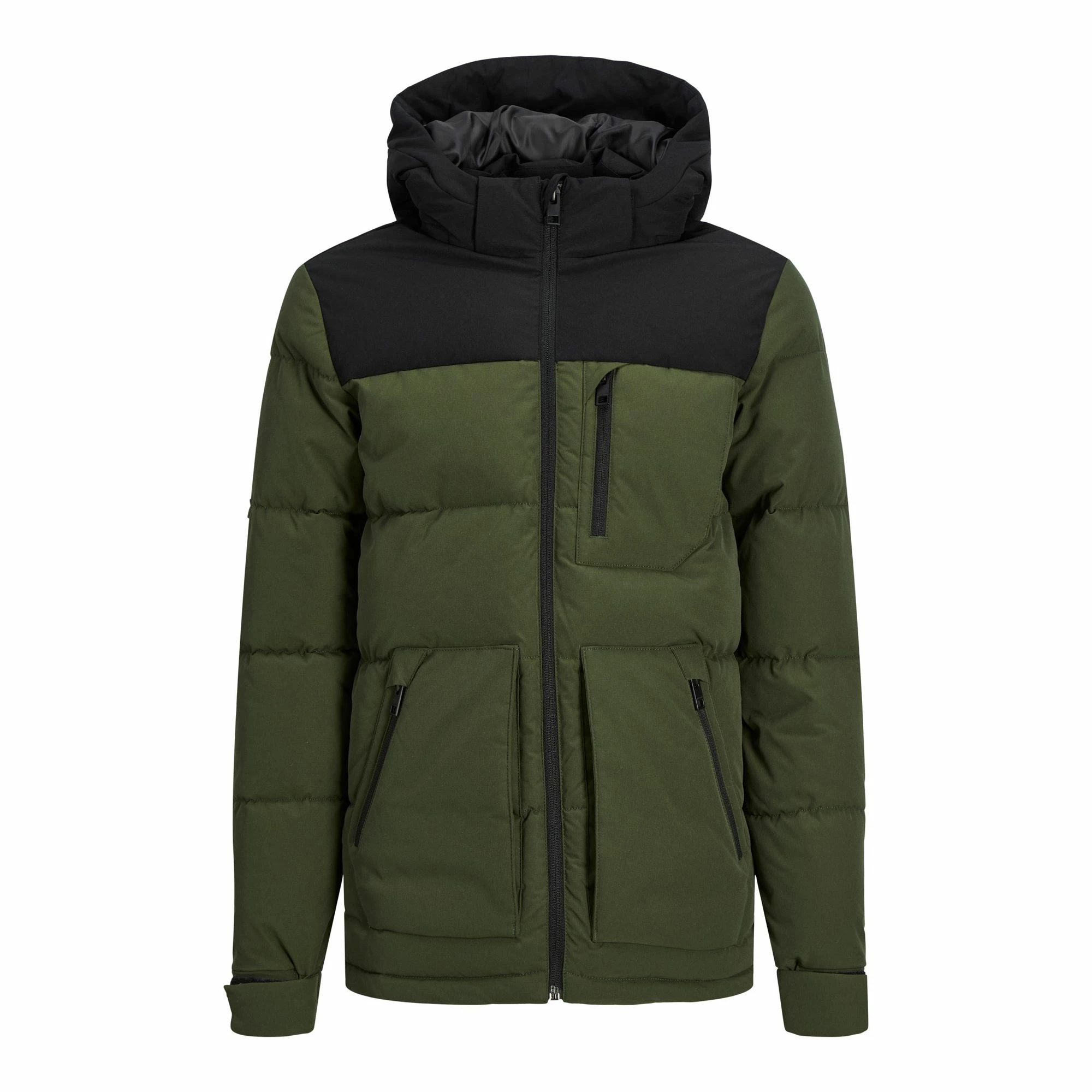 Jack & Jones Otto Puffer Jacke Kinder Grün - Schwarz 3 Jack & Jones Otto Puffer Jacke Kinder Grün - Schwarz