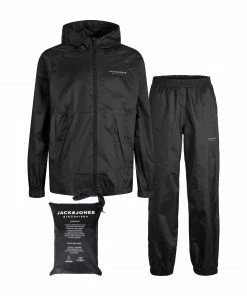 Jack & Jones Solar Regenanzug Für Kinder Schwarz