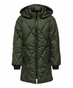 Kids Only Nina Quilted Winterjacke Mädchen Dunkelgrün