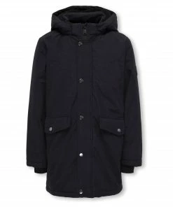 Kids Only Oliver Parka Winterjacke Jungen Schwarz