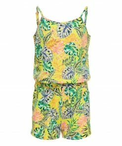 Kids Only Poptrash Jungle Playsuit Kinder Gelb - Grün - Rosa