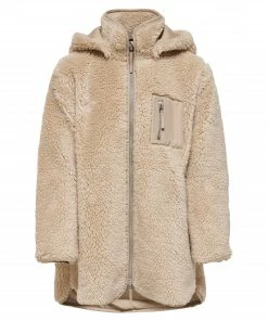 Kids Only Sascha Sherpa Kapuzenjacke Mädchen Beige