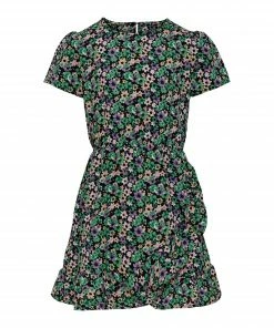 Kids Only Sisse Fake Wrap Kleid Mädchen Grün - Violett - Beige - Rosa - Weiß