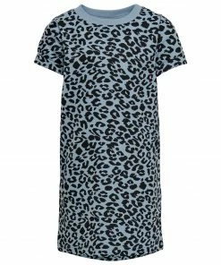 Kids Only Suri Leop Sweatshirtkleid Mädchen Blau - Schwarz