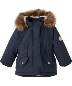 Name It Mace Parka Winterjacke Mädchen Dunkelblau