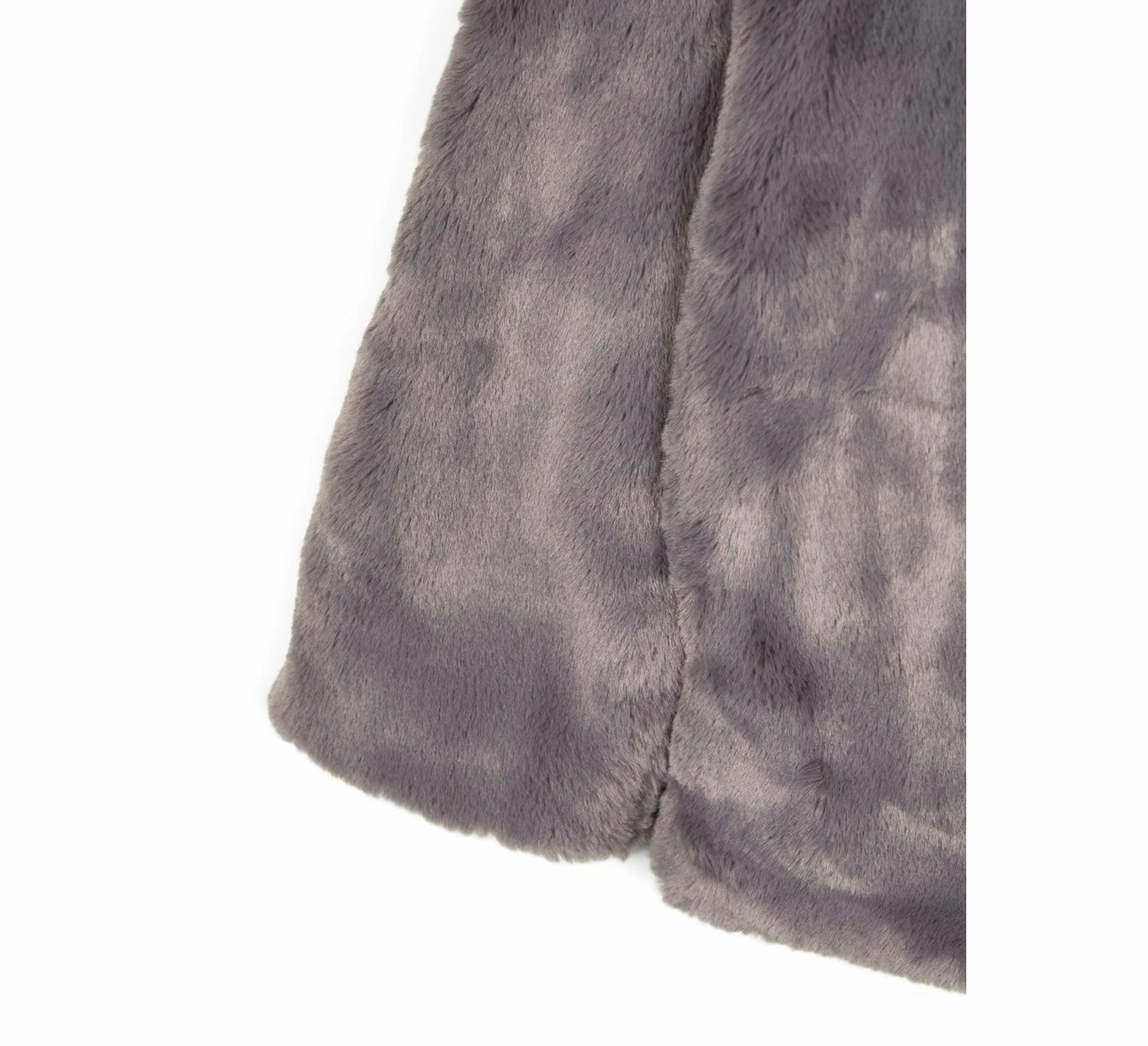 Name It Mamy Faux Fur Leo Jacke Mädchen Grau 5 Name It Mamy Faux Fur Leo Jacke Mädchen Grau – Bild 3