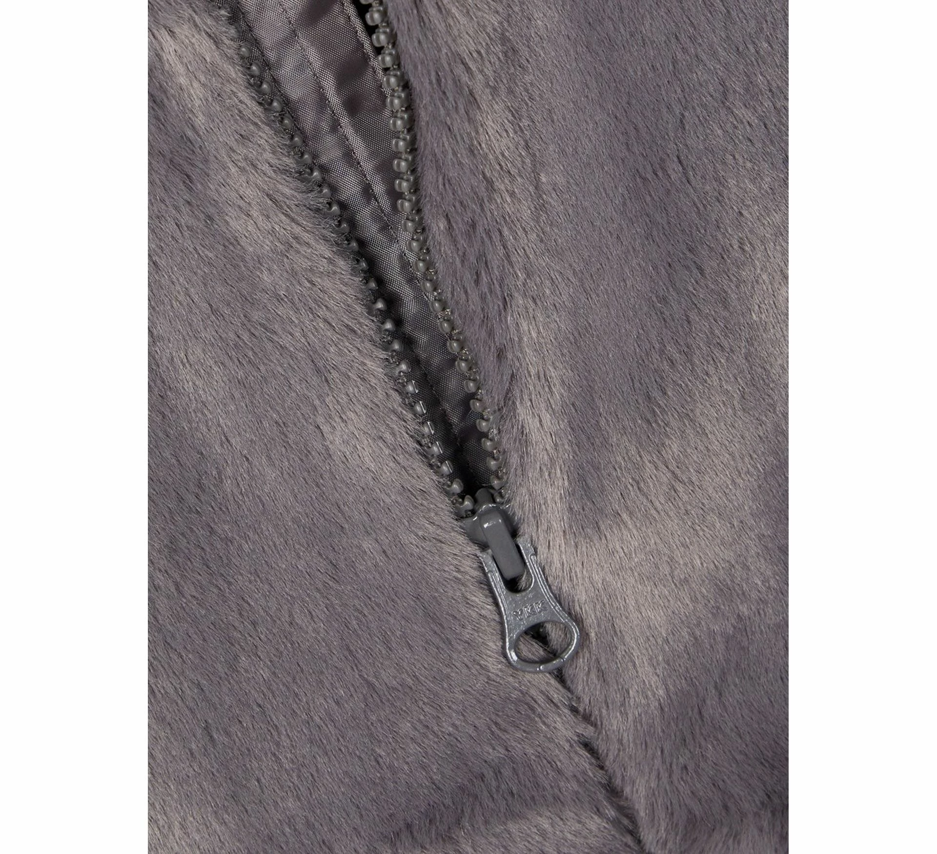 Name It Mamy Faux Fur Leo Jacke Mädchen Grau 6 Name It Mamy Faux Fur Leo Jacke Mädchen Grau – Bild 4