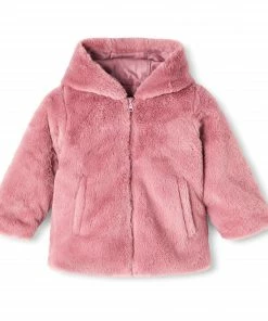 Name It Marry Faux Fur Jacke Kinder Dunkelrosa