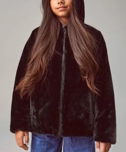 Name It Marry Faux Fur Jacke Kinder Schwarz -Didriksons-shop Name It Marry Faux Fur Jas Junior 5 2207291219