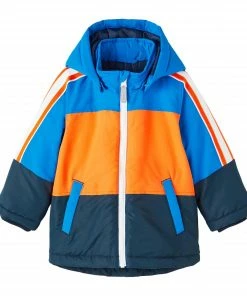 Name It Max Block Sportjacke Kinder Blau - Orange - Weiß
