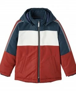 Name It Max Jacke Kinder Dunkelblau - Weiß - Dunkelrot