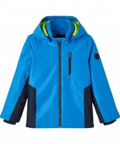 Name It Mikael Jacke Jungen Blau - Schwarz - Limegrün
