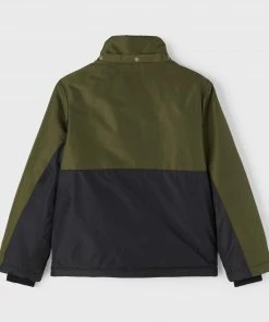 Name It Mikael Jacke Jungen Olivgrün - Schwarz - Orange -Didriksons-shop Name It Mikael Jas Jongens 3 2209141640 1
