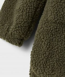 Name It Mishy Teddy Jacke Mädchen Dunkelgrün -Didriksons-shop Name It Mishy Teddy Jas Meisjes 4 2108241702