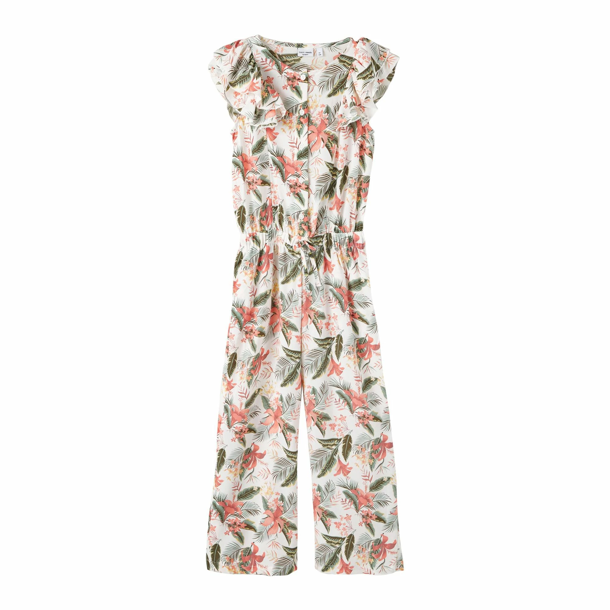Name It Vinaya Jumpsuit Kinder Weiß - Rosa - Grün 3 Name It Vinaya Jumpsuit Kinder Weiß - Rosa - Grün