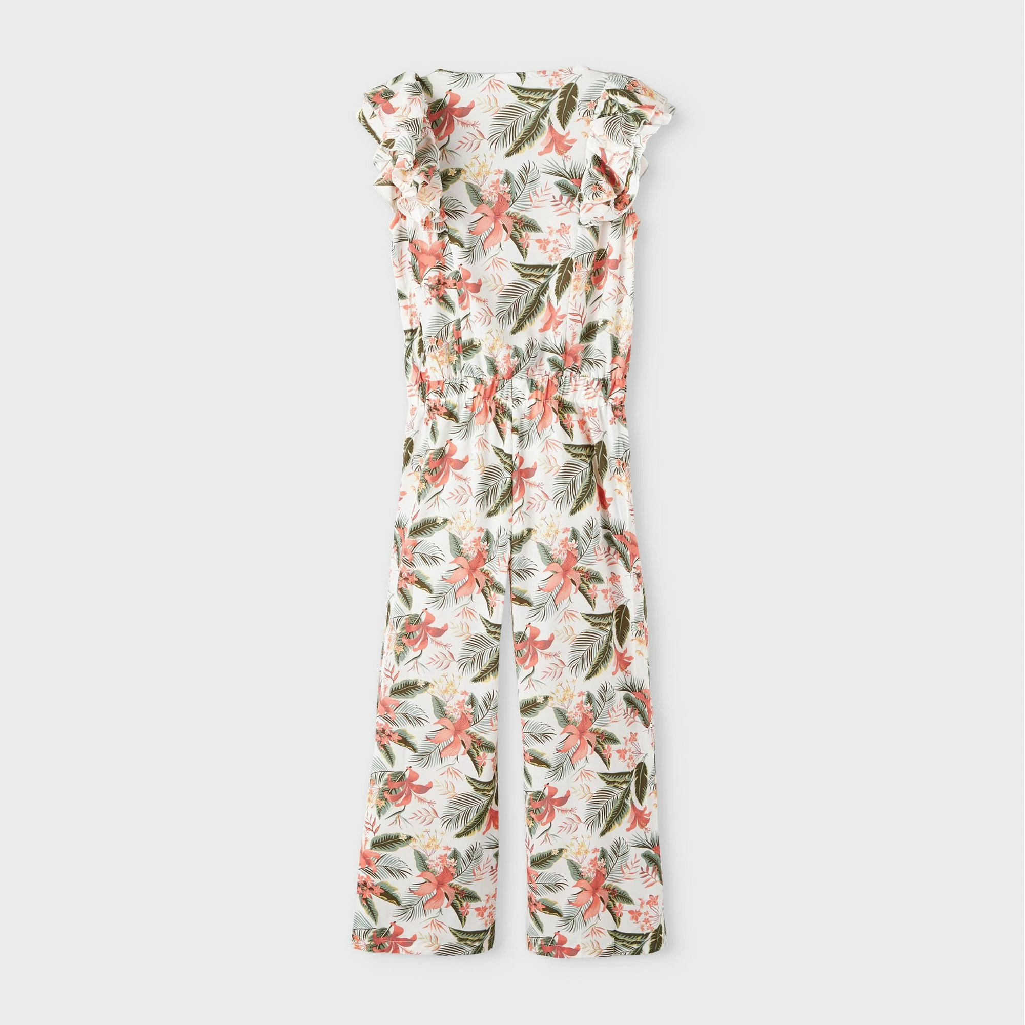 Name It Vinaya Jumpsuit Kinder Weiß - Rosa - Grün 4 Name It Vinaya Jumpsuit Kinder Weiß - Rosa - Grün – Bild 2