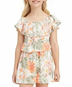 Name It Vinaya Playsuit Kinder Weiß - Orange - Grün