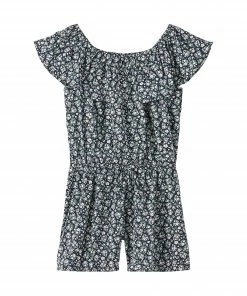 Name It Vinaya Printed Playsuit Kinder Marine - Weiß