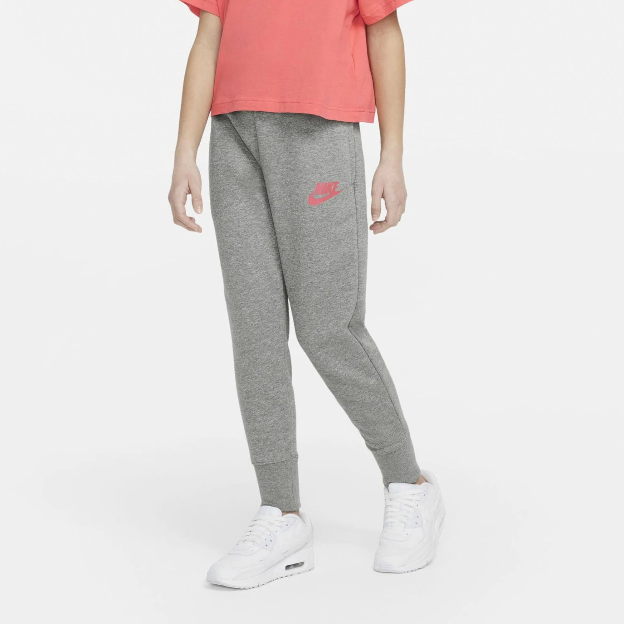 Nike Sportswear Club Fleece Jogginghose Kinder Grau - Rosa 6 Nike Sportswear Club Fleece Jogginghose Kinder Grau - Rosa – Bild 4