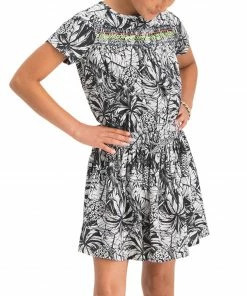 Vingino Persis Kinderkleid Schwarz - Weiß -Didriksons-shop Vingino Persis Jurk Junior 3 1