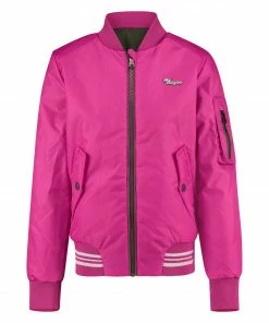 Vingino Torline Jacke Kinder (reversible) Rosa - Weiß - Dunkelgrün